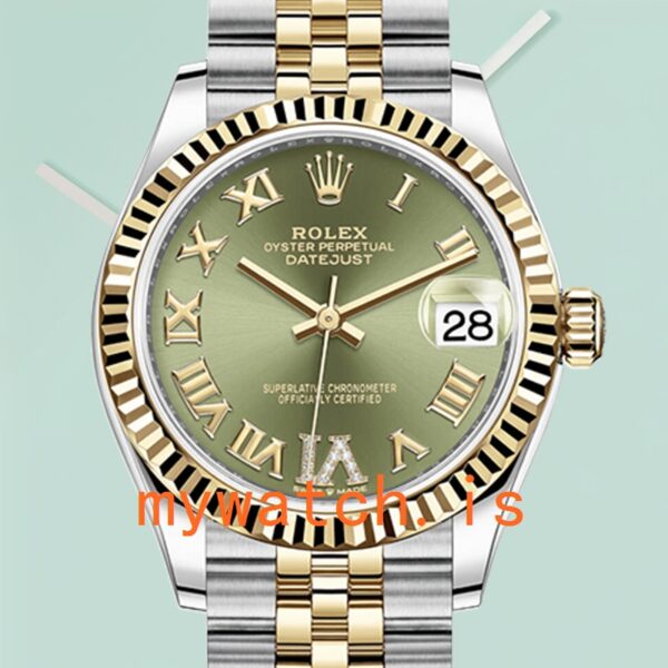 Rolex Datejust Ladies 31mm m278273-0016 Silver-tone Green Dial: A Timeless Elegance