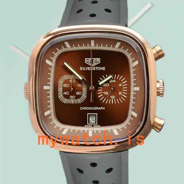 Tag Heuer Silverstone Men 43mm SilverstoneBRSR-001 Rubber Band Brown Dial: A Timeless Piece