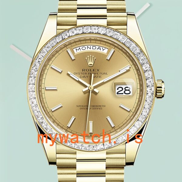 Rolex Day-Date 40mm m228398tbr-0007 Mens Diamond Bezel Gold-tone: A Symbol of Luxury and Precision