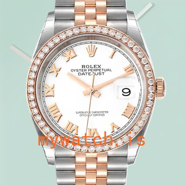 Rolex Datejust m126281rbr-0003 36mm Mens White Dial Silver-tone: Genuine vs. Replica