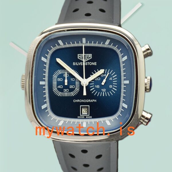 Tag Heuer Silverstone SilverstoneBLSR-004 Men 43mm Silver-tone Rubber Band: Genuine vs. Replica