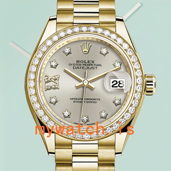 Rolex Datejust m279138rbr-0001 Ladies 28mm Silver Diamond Dial Diamond Bezel: A Timeless Elegance