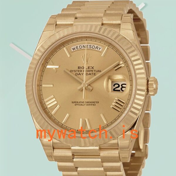 Rolex Day-Date Mens 40mm m228238-0002 Bracelet: Authentic vs. Replica Analysis