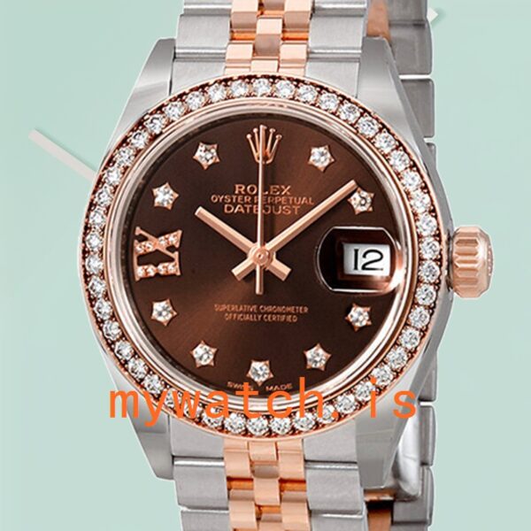 Rolex Datejust Ladies 28mm m279381rbr-0003 Silver-tone Chocolate Dial: A Timeless Elegance